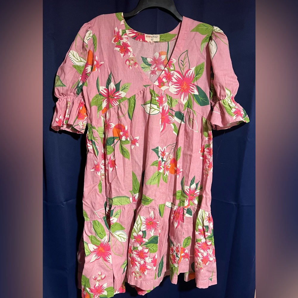 Bombay Pink Floral Mini Dress